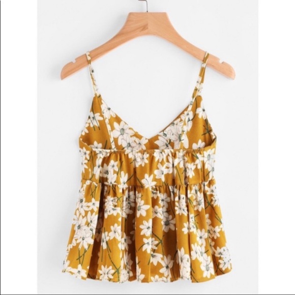 🌼HOST PICK🌼 Marigold Floral Babydoll Top - Picture 2 of 3